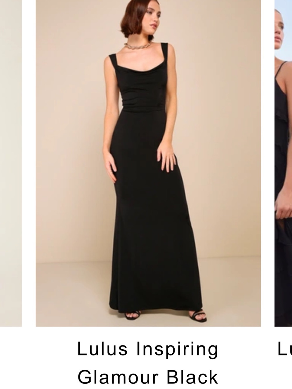 Lulu's Black Scoop-Neck Maxi Dress